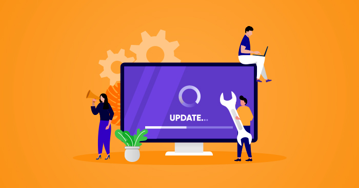 Website update visual for ongoing website changes and improvements